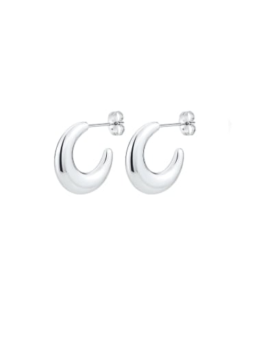 steel Stainless steel Geometric Minimalist Stud Earring