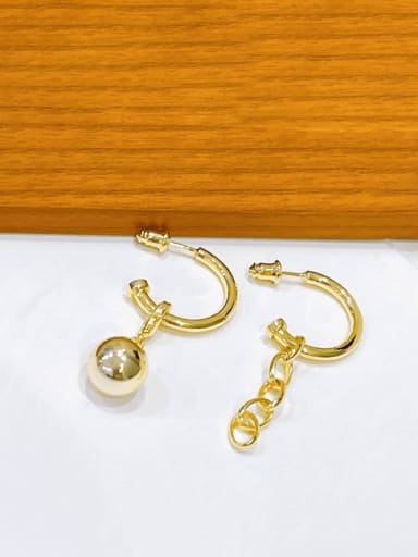 Brass Bead Geometric Vintage Drop Earring