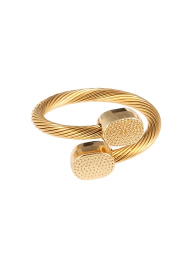 Golden Ring Stainless steel Vintage Irregular Ring Earring And Bracelet Set