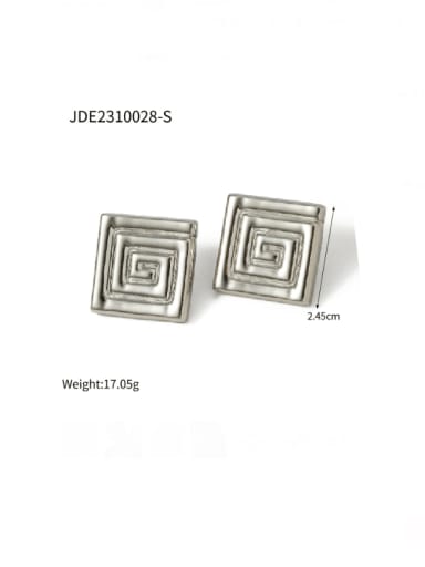 JDE2310028 steel Stainless steel Geometric Hip Hop Stud Earring