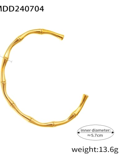 Z221 Gold Bracelet Trend Geometric Titanium Steel Bangle Earring and Necklace Set