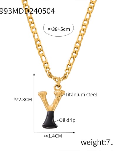 Titanium Steel Letter Hip Hop Necklace