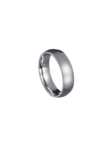 steel+No  diamond Titanium Steel Rhinestone Geometric Minimalist Band Ring