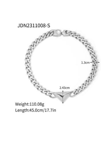 JDN2311008 S Stainless steel Triangle Hip Hop Hollow Chain Necklace