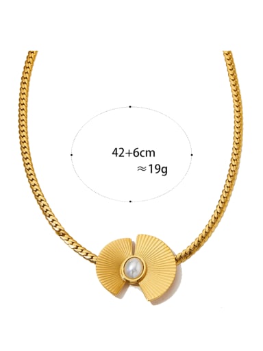 Stainless steel Imitation Pearl Minimalist Flower   Earring Ring and Necklace Set