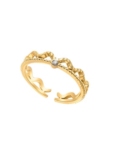 Stainless steel Crown Minimalist Stackable Ring