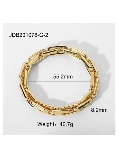 JDB201078 G 2 Alloy Geometric Hip Hop Link Bracelet
