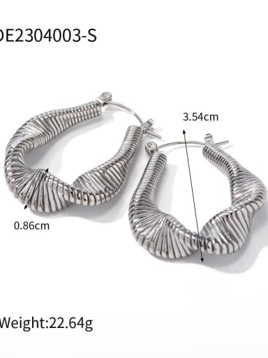 JDE2304003 S Stainless steel Geometric Trend Hoop Earring