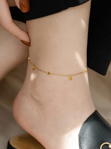 Same foot chain search ? 056 ? Titanium Steel Star Dainty Tassel Necklace