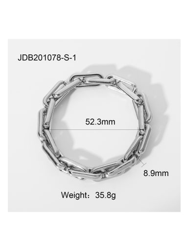 JDB201078 S 1 Alloy Geometric Hip Hop Link Bracelet