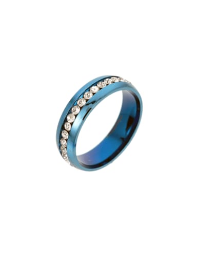 Stainless steel Rhinestone Geometric Minimalist Band Ring
