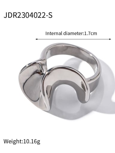 JDR2304022 S Stainless steel Geometric Trend Band Ring