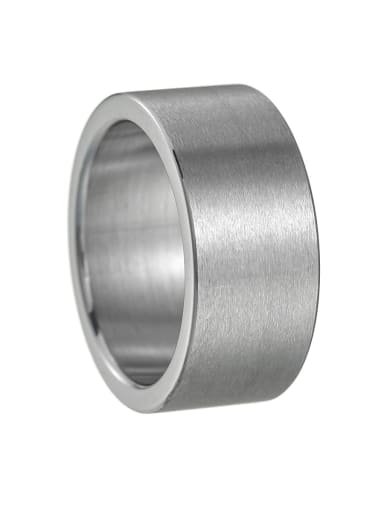 steel Titanium Steel Smooth Geometric Hip Hop Band Ring
