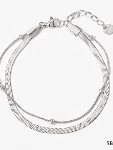 SBP055 steel colored bracelet Trend Geometric Stainless steel Bracelet and Necklace Set