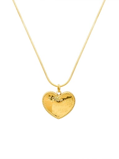 Titanium Steel  Trend Heart Pendant Necklace
