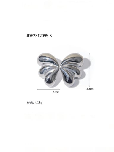 JDE2312095 S Stainless steel Irregular Hip Hop Stud Earring