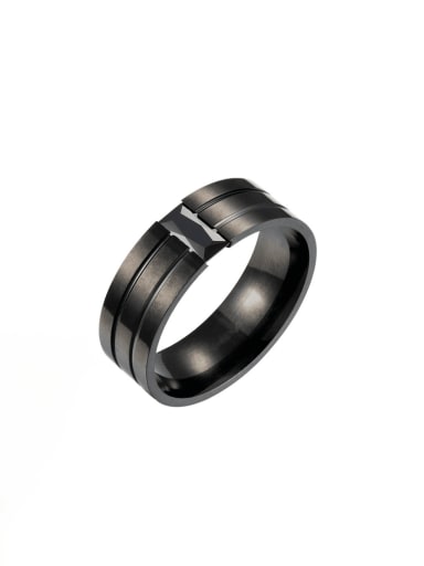 Stainless steel Cubic Zirconia Geometric Minimalist Men's Ring