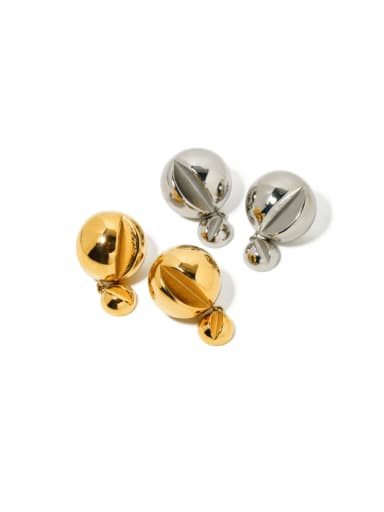 Stainless steel Round Ball Hip Hop Drop Earring