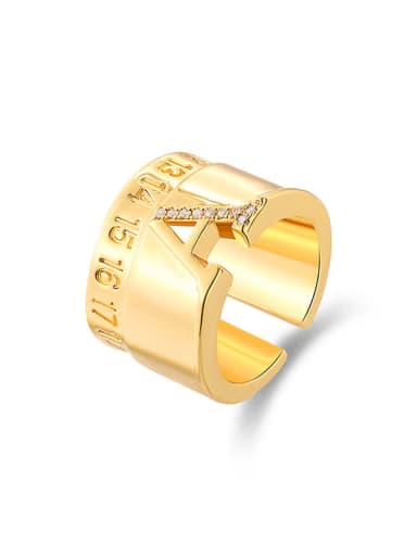 JR21121036 Brass Geometric Minimalist Stackable Ring
