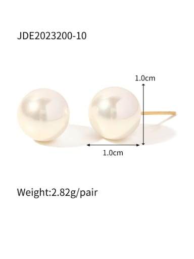 Stainless steel Freshwater Pearl Geometric Minimalist Stud Earring