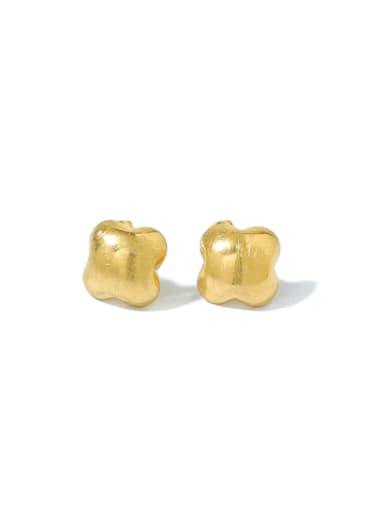 SE010205 Titanium Steel Clover Minimalist Stud Earring