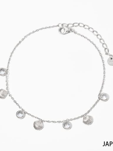 Dainty Tassel Stainless steel Cubic Zirconia Earring And Bracelet Set