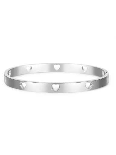 Titanium Steel Heart Bracelet Within 3 colors