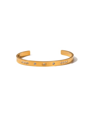 Stainless steel Rhinestone Geometric Minimalist Bracelet