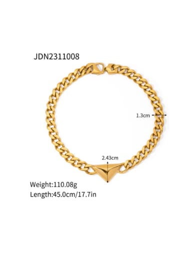 JDN2311008 Stainless steel Triangle Hip Hop Hollow Chain Necklace
