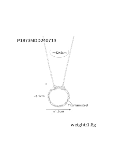P1873 Steel Necklace Titanium Steel Geometric Minimalist Lariat Necklace