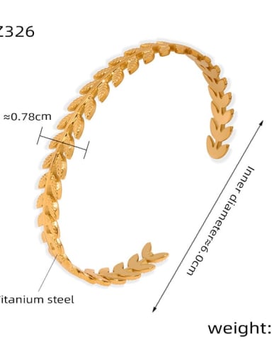 Z326 Gold Bracelet Titanium Steel Geometric Trend Cuff Bangle