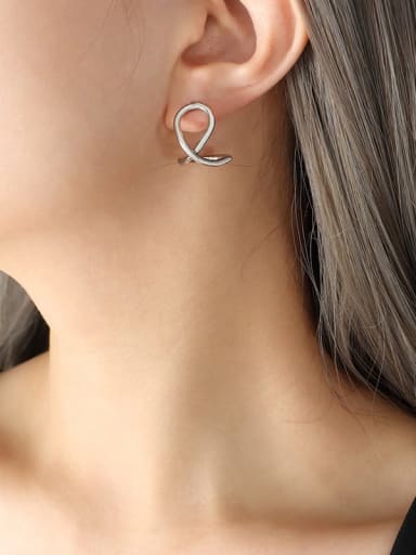 F169 Steel Earrings Titanium Steel Geometric Trend Stud Earring