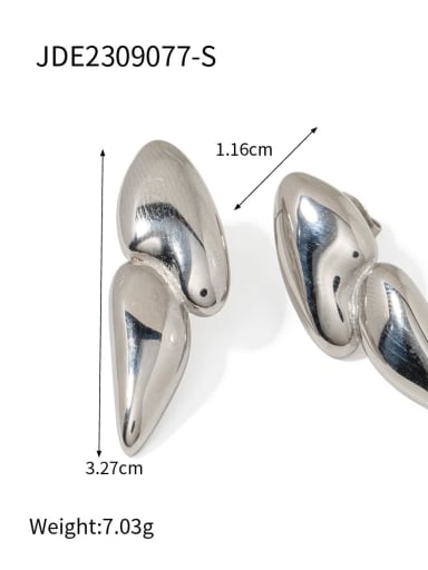JDE2309077 S Stainless steel Geometric Trend Stud Earring