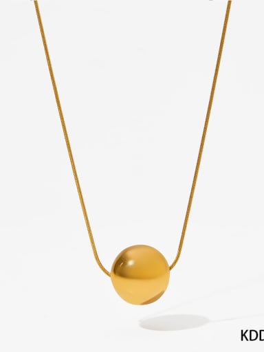 Medium Gold KDD821 Stainless steel Ball Minimalist Necklace