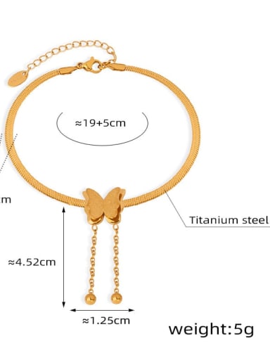 Trend Titanium Steel Tassel Anklet