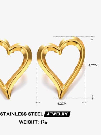 Style 4 Stainless steel Heart Trend Stud Earring