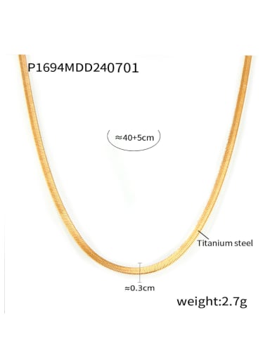 P1694 Gold Necklace Stainless steel Geometric Hip Hop Necklace