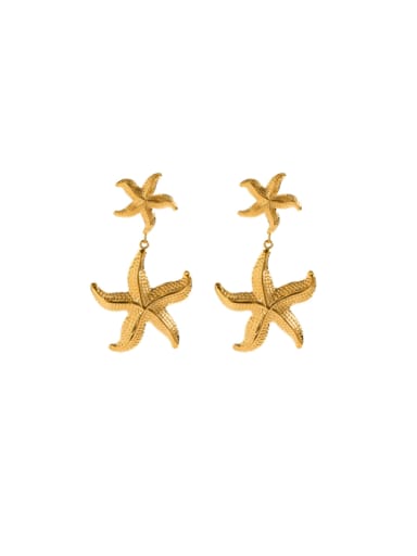 Stainless steel Star Hip Hop Drop Earring