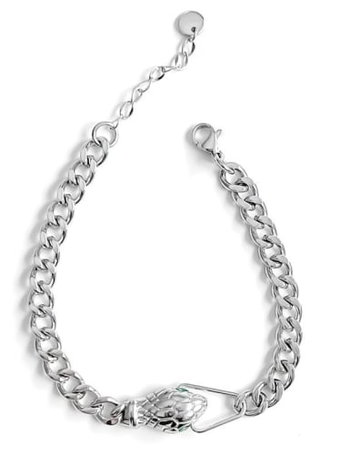 APS837 Steel Bracelet Trend Leopard Stainless steel Cubic Zirconia Bracelet and Necklace Set