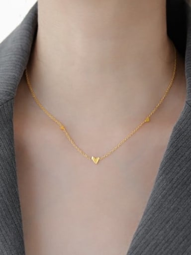 Same necklace search [142] Titanium Steel Heart Minimalist Link Bracelet