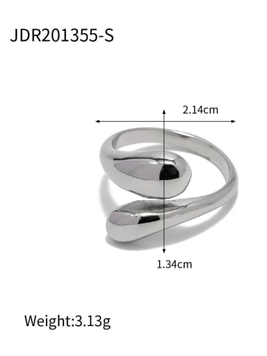 JDR201355 S Stainless steel Geometric Trend Band Ring