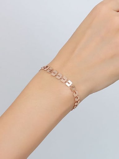 Titanium Steel Geometric Minimalist Link Bracelet
