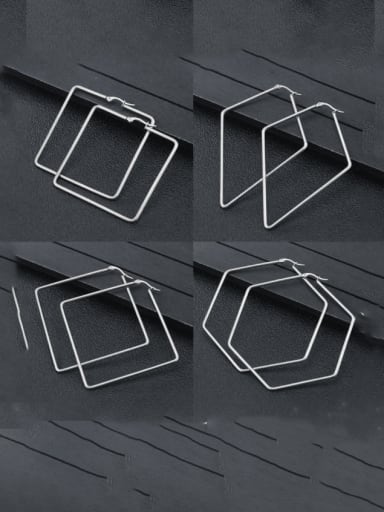 Titanium Steel Geometric Minimalist Huggie Earring