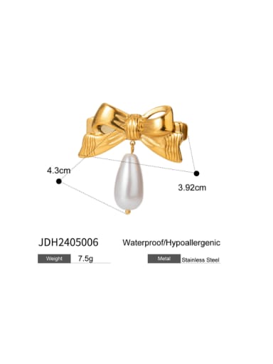 JDH2405006 Stainless steel Vintage Bowknot  Hair Barrette