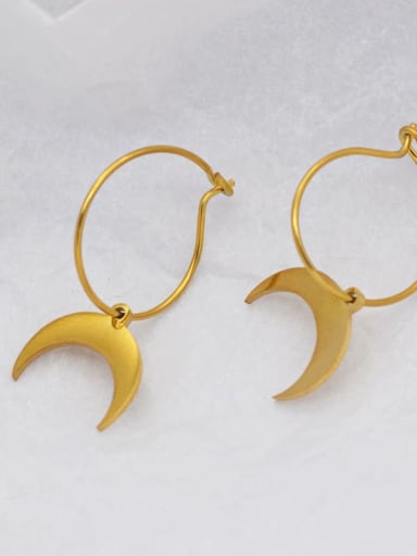 gold Star Cross moon Pentagram Earrings