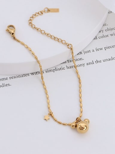 Bracelet Gold Titanium Steel Pentagram Trend Tassel Necklace