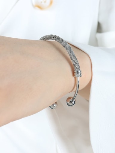 Z014 Steel Bracelet Trend Geometric Titanium Steel Earring Bracelet and Necklace Set