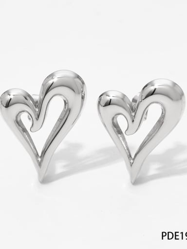 Stainless steel Heart Trend Stud Earring