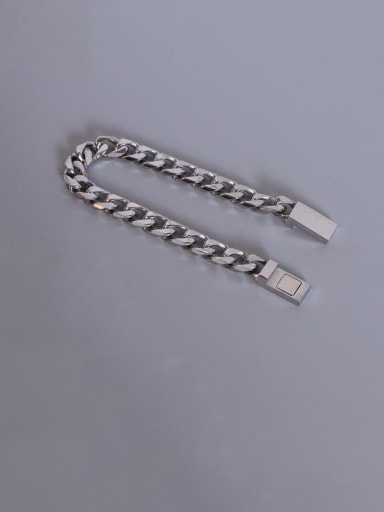 Titanium 316L Stainless Steel Geometric Chain Vintage Link Bracelet with e-coated waterproof