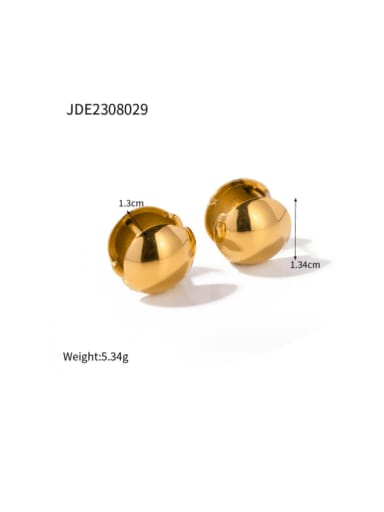 JDE2308029 Stainless steel Geometric Hip Hop Stud Earring
